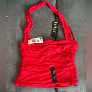 AFRM Halter Top in Risky Red